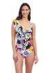 Gottex Profile By Gottex Holi V-Neck Surplice Ruffle One Piece